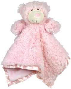 Stephan Baby Plush Cuddle Bud Security Blankie, Pink Bear