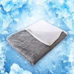 CZZZ Removable Summer Breathable Cooling Duvet Cover 48"x72" Q-MAX>0.43, Arc-Chill Cool-to-Touch Technology with 8 Loops for Weighted Blankets