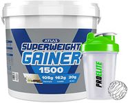 Atlas Nutrisport Super Weight Gainer Mass Gain 5kg / 5000g + Shaker (Vanilla)