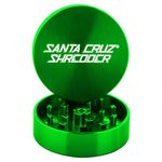 Santa Cruz Shredder Metal Herb Grinder Knurled Top for Stronger Grip 2-Piece 2.2" (Green)