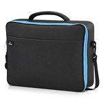 Lightdow Video Projector Bag Portable Travel Carrying Case with Laptop/Pad Sleeve Adjustable Shoulder Strap & Compartment Partition Large Size: 41 * 34 * 12cm Black Carry Case Bag