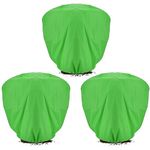 ANPHSIN 3 pcs Plant Covers Freeze Protection, 39.3in x 39.3in Reusable Shrub Tree Plant Protection with Drawstring, Frost Cloth Wraps Blanket Freeze Bags for Winter Outdoor Garden Potted Plants Green