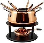 Swissmar Peak 10-Piece Copper Plated Stainless Steel Fondue Set