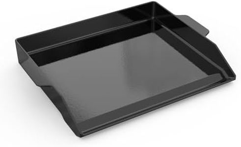 Onlyfire BBQ Griddle Plancha de Hierro Fundido Esmaltado, Placa de Parrilla Universal con Revestimiento Antiadherente y Paredes Laterales Extra Altas para Parrilla de Gas y Estufa, 47.2 x 35.5 CM
