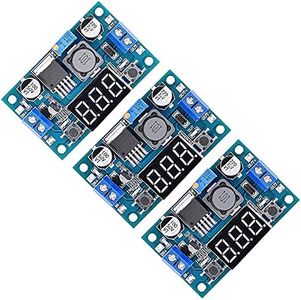 Valefod 3 Pack LM2596 DC to DC Voltage Regulator 4-40V to 1.5-35V Buck Converter with LED Display