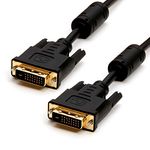 Cmple - DVI Cable 6ft, DVI to DVI Dual Link Monitor Cable Digital (24+1) Male DVI Cable for Gaming PC, Laptop, Projector, DVD, Monitor - Black