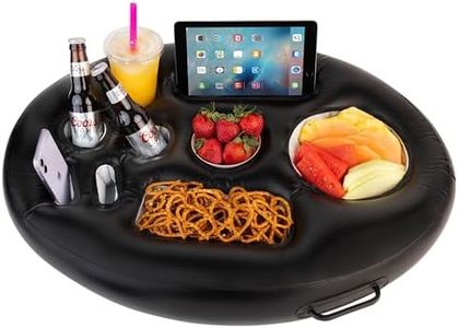 ZONETECH Zone Tech Inflatable Floating Drink Holder for Swimming Pool, Hot Tub for Adults - Buffet Serving Bar, Beverage, Fruit, Salad, Tablet, Cell Phone. (2 Pack) PA1-VAR