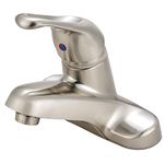 Kingston Brass GKB518LP Wyndham Single Loop Handle 4-inch Centerset Lavatory Faucet without Pop-up, Satin Nickel