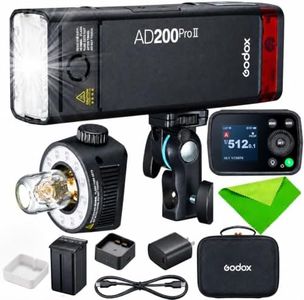 GODOX AD200 Pro II AD200ProII 200Ws 2.4G TTL Flash Strobe, 500 Full Power Flashes, Recycle Time Approx.0.01~1.8s Pocket Strobe Flash for Canon, Sony, Nikon, Fuji, Olympus, Panasonic(AD200Pro Upgraded)
