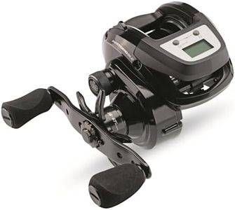 Abu Garcia Max Digital Line Counter Low Profile Baitcast Reel, Size 50LP (1498759), Carbon Fiber Star Drag, Max of 20lb | 9.0kg, Durable, Lightweight and Strong, Black
