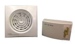 Envirovent SIL100T12V Silent SELV Low Voltage Extractor Fan with Timer (Suitable for shower/bathroom Zone 1 or 2 use) IP57