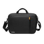 tomtoc 15.6-inch Dual Compartment Laptop Briefcase for 2 Laptops, Business Protective Laptop Messenger Shoulder Bag for a Laptop+a Portable Monitor, Water-resistant Multi-functional Computer Work Bag