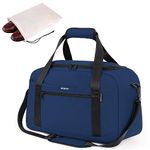 ECOHUB Cabin Bag 40x20x25 for Ryanair Under Seat Flight Bag Recycled PET Eco Friendly Travel Holdall Hand Luggage, Carry On Duffel Bag for Women Men, Patented (Blue)