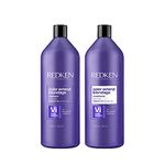 Redken Blondage Color Depositing Purple Shampoo and Conditioner Set, Liter Duo for Hair Toning For Blonde Hair, Neutralizes Brass & Moisturizes Hair, With Pure Violet Pigments