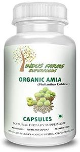 Amla Powder Organic Veggie Capsules Indian Gooseberry Herbal Dietary Supplement Hair Growth Skin Care Boosts Immunity 60 caps 500 mg each