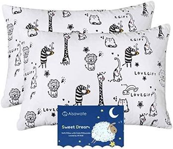 Baby Toddler Pillowcase, Cot Bed Pillow Pair Cases 40 x 60cm, 2 Pack 100% cotton Pillow Cover for Boys Girls Kids Bedding, Envelope Closure Machine Washable Travel Pillow Pillowcase