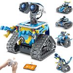 VEPOWER 5in1 STEM Robot Building Set for Kids, Remote & App Controlled Robotics Educational Coding Creator Technic Toys, Creative Gifts for Boys Girls Aged 6 7 8-13 (488 Pieces)