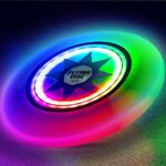 Luhu Lake Ultimate Flying Disc, Rechargeable LED Flying Disc, 25 RGB LEDs & 14 Modes, Extremely Bright, Perfect for Men/Boys/Teens/Children's Birthday and Camping Gifts 175g frisbee