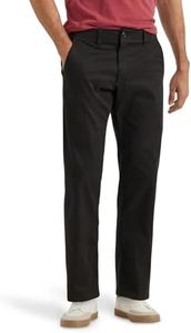 Lee Men's Performance Series Extreme Comfort Khaki Pant, Black, 42W x 30L