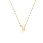 JECOMY Dainty Initial Necklaces for Women 14K Gold Plated Heart Letter Necklace Personalized Initial Heart Pendant Necklace U Necklace Tiny Letter Name Necklaces Gift for Girls