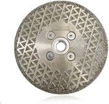 SHDIATOOL 4.5“/115mm 2 in 1 Electroplated Cutting and Grinding Diamond Blade Double Side Coated M14 Thread Flange