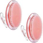 Dylonic Exfoliating Body Scrubber | Exfoliating Brush for Ingrown Hair Treatment | Body Exfoliator | Silicone Body Scrubber for Men & Women | Treat & Prevent Razor Bumps & Ingrown Hairs (Orange 2pk)