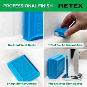 Metex 5-in-1 Silicone Caulking Tool – Remover and Finisher