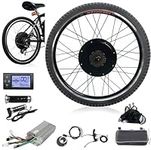 Electric Bike Wheel Conversion Kit 26in Rear Wheel Drive Power Controller Display Turn Bike to Electric Motor Wheel Bicycle Modify Kits 36V Back Drive (26Inches Rear Wheel Drive 500W)