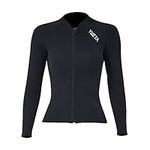 Wetsuit Top for Women, 2MM Neoprene Wetsuits Jacket Keep Warm Front Zipper Long Sleeves Diving Suit for Scuba Diving Surfing Snorkeling Swimming