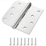 Hinge, 3 Pack Door Hinges Stainless Steel Hinges 4" Heavy Duty Ball Bearing Door Hinges with Square Rounded 5/8" Radius Corner Heavy Duty Hinges 3mm Thickness Interior Door Hinges