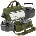 DNA NGT Fishing Insulated Brew Kit Cool Bag with 1.1L Gun Metal Grey Aluminium Kettle Carp Coarse Fishing Set