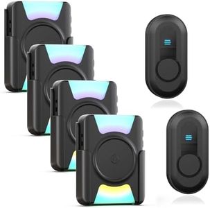 CallToU Hearing Impaired Doorbell, Waterproof Door Chime Kit 1000ft Wireless Door bell Chimes with Mute Vibration & Flash Light 2 Push Buttons + 4 Portable Receivers for Home/Elderly/Senior/Patient