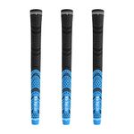 Mile High Life | Avid Golf Club Grips | 3, 13 Pc Set Bundle Golf Grips | Multi-Compound Rubber Golf Grip | Standard Midsize Jumbo(Blue-3 Packs,Standard)