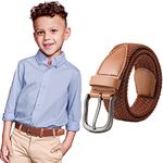 WELROG Kids Elastic Belt for Boys - Stretch Belt for Boys and Girls No Hole Belt for Kids Age 4-12 Sports Belt for Youth