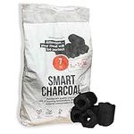 Smart Charcoal Briquettes - Natural Restaurant Grade BBQ Charcoal Briquettes for Extra Long Barbecue Cooks