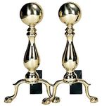 Uniflame Solid Brass Medium Ball Andiron