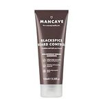 ManCave Blackspice Beard Control 100ml, Condition and style your beard with L-Arginine, Hemp oil and Shea Butter, Encourages beard growth, Vegan Friendly, Made from Recycled Plastics, Made in England