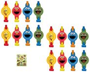 amscan Sesame Street Birthday Party Supplies Bundle includes Party Blowout - 16 Count