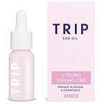 TRIP CBD Oil 1000mg (High Strength), Orange Blossom, Vegan, 100% Natural, Flavoured CBD Oil Blended with MCT Coconut Oil (Pack of 1)