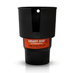 SMART KUP Car Cup Holder for Hydro Flasks 32 oz and 40 oz, Nalgene 32 oz and Other Large Bottles up to 3.8 inches Wide. 3 inch Upper Cup Will Hold Your Items Unlike The competitors.Black