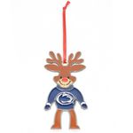 Penn State Nitty Lions Reindeer Metal Christmas Ornament