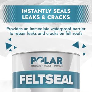 Polar Waterproof Felt Sealant 1L – Grey Roof Repair for Sheds & Garages