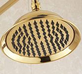 24x7 eMall Gold Shower Golden PVC rust free Victorian Golden 8 inch Diameter, light Weight, Adjustable