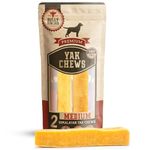 Bully Bunches Medium Authentic Yak Cheese Himalayan Chews for Medium & Small Dogs - All Natural Dog Treat Dental Chews, Made with Real Yak Milk - Lactose & Rawhide Free (2 Pk)