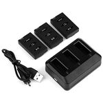 Yangers Parrot MiniDrones Charger Hub + 3 Pack 3.7V 600mAh Battery, 3 ports USB Charger Hub for Jumping Sumo Rolling Spider Swing Mambo Airborne Hydrofoil battery