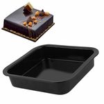 Casa Azul 9-Inch Square Cake Mould, BPA Free Non-Stick Carbon Steel Brownie Tray for Baking, 446°F Heat Resistant, Microwave & OTG Oven Safe Square Cake Tin for Baking-Easy to Clean Baking Pan