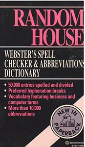 Random House Webster's Spell Checker & Abbreviations Dictionary