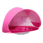 YAVAYI Baby Beach Tent Pink Pop Up Shade with Infant Pool Cabana UV Protection Waterproof Sun Shelter Umbrella for Baby Toddlers