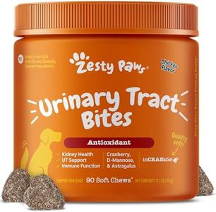 Zesty Paws Cranberry Supplement for Dogs - Bladder Control for Dogs - Urinary Supplement for Dogs - Cranberry Chews with D-Mannose, Vitamin B6 & L-Arginine - Immune & Gut Support - Chicken - 90 Count