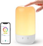 meross Smart WiFi Table Lamp, Support Apple Homekit, Alexa and Google Assistant, LED Bedside Lamp with Tunable White and Multi-Color, Nightstand Lamp for Bedroom, Touch Control, Voice Control